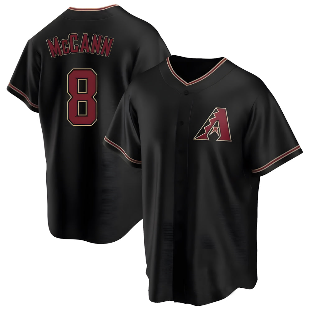 A.Diamondbacks #8 James McCann Player Black Replica Alternate Stitched Jersey