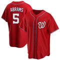 W.Nationals #5 CJ Abrams Player Red Replica Alternate Game Jerseys