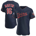 M.Twins #16 Austin Martin Player Navy 60th Home Limited Elite Gdoa Stitched Jerseys