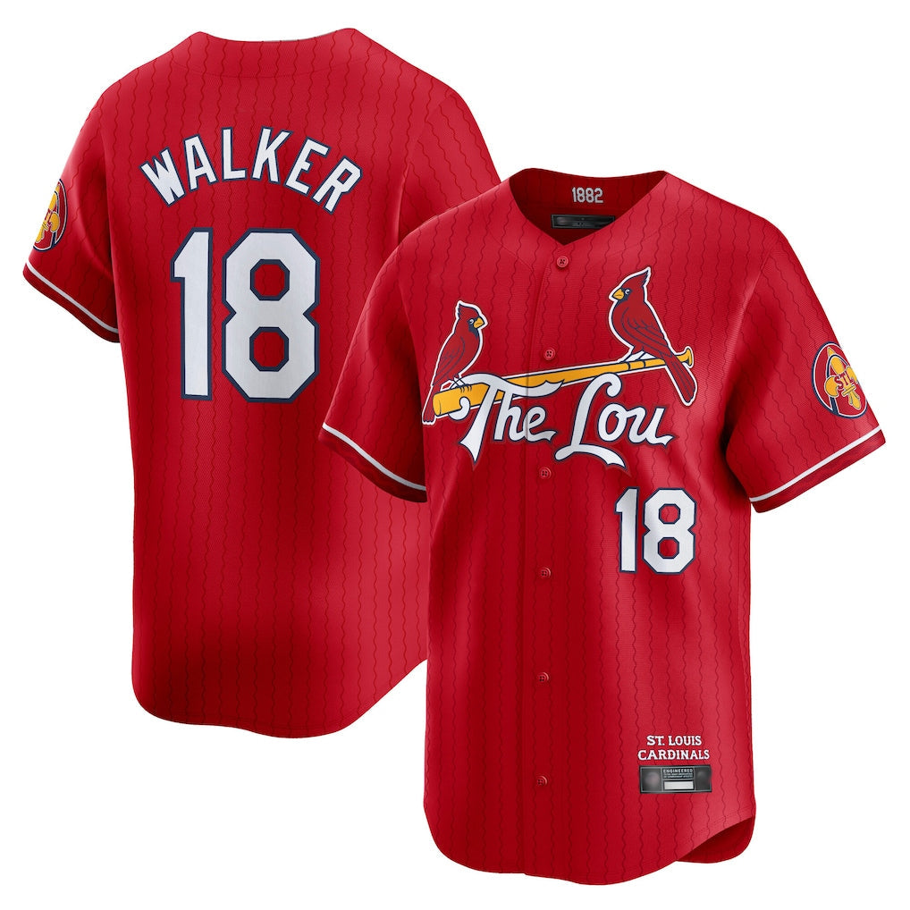 St. Louis Cardinals #18 Jordan Walker Player Red City Connect Limited Stitched Jerseys