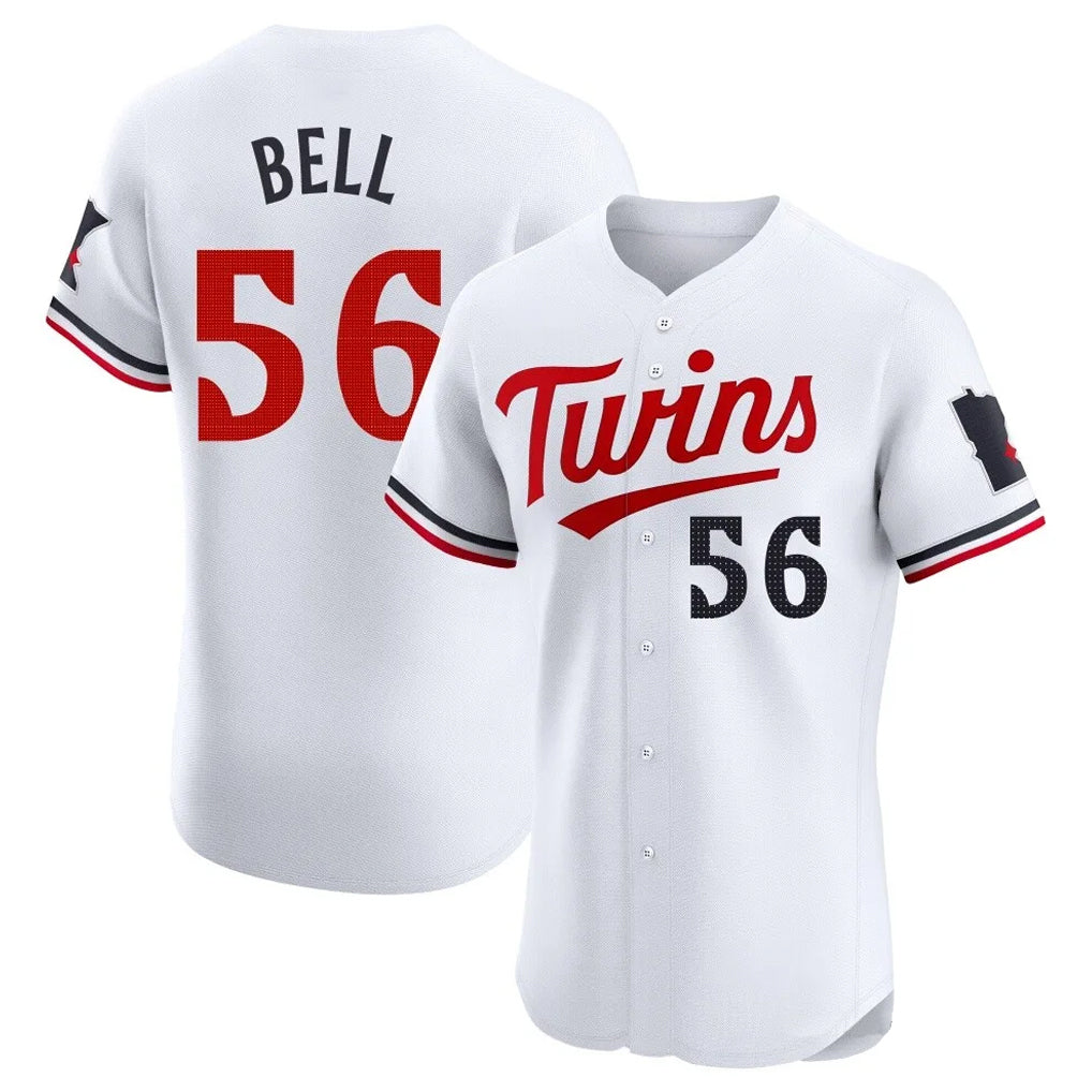 M.Twins #56 Josh Bell Player White Home Limited Elite Gdoa Stitched Jerseys
