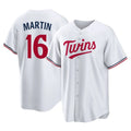 M.Twins #16 Austin Martin Player White Home Game Gdoa Stitched Jerseys