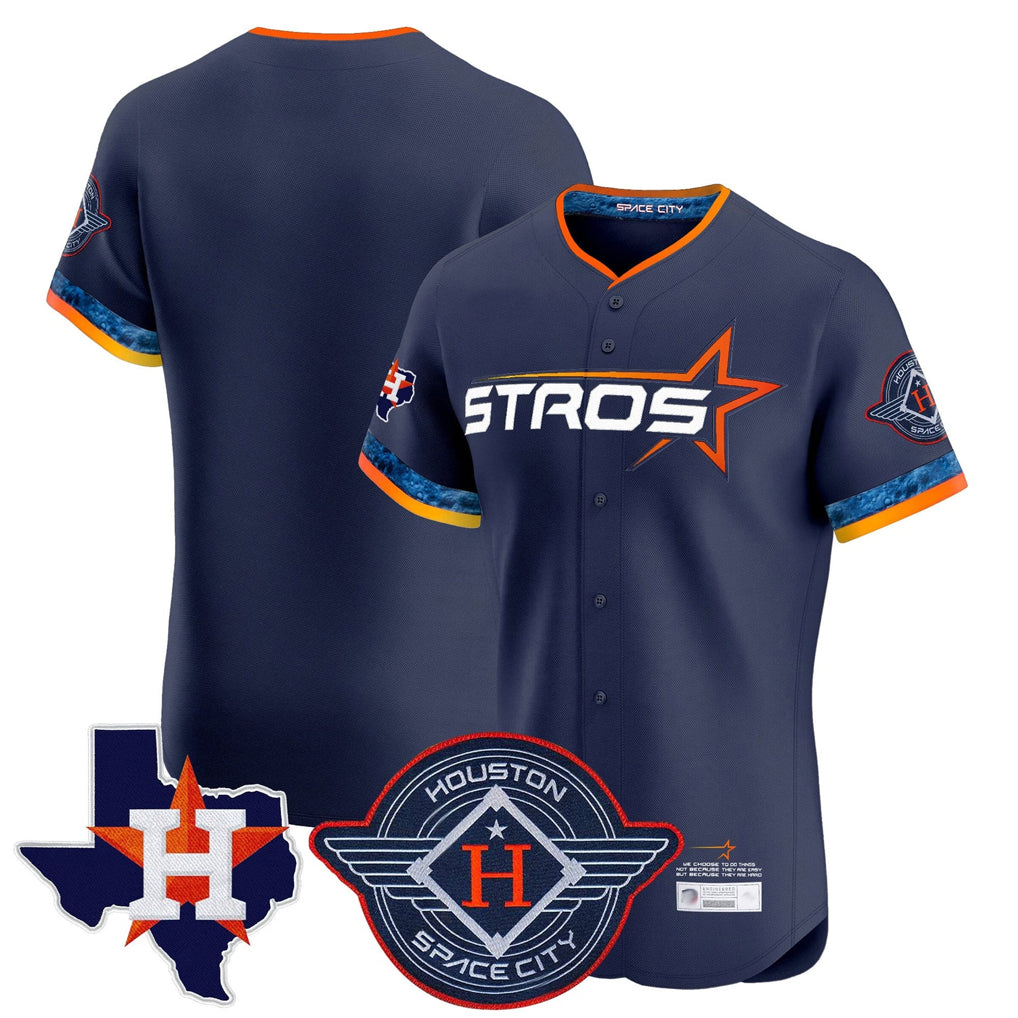 H.Astros ## Astros Blank Player Navy City Connect Texas Patch Vapor Premier Limited Elite Home Gdoa Stitched Jerseys
