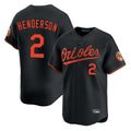 B.Orioles #2 Gunnar Henderson Player Black Limited Home Game Gdoa Stitched Jerseys