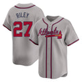 A.Braves #27 Austin Riley Player Gray Limited Home Game Gdoa Stitched Jerseys