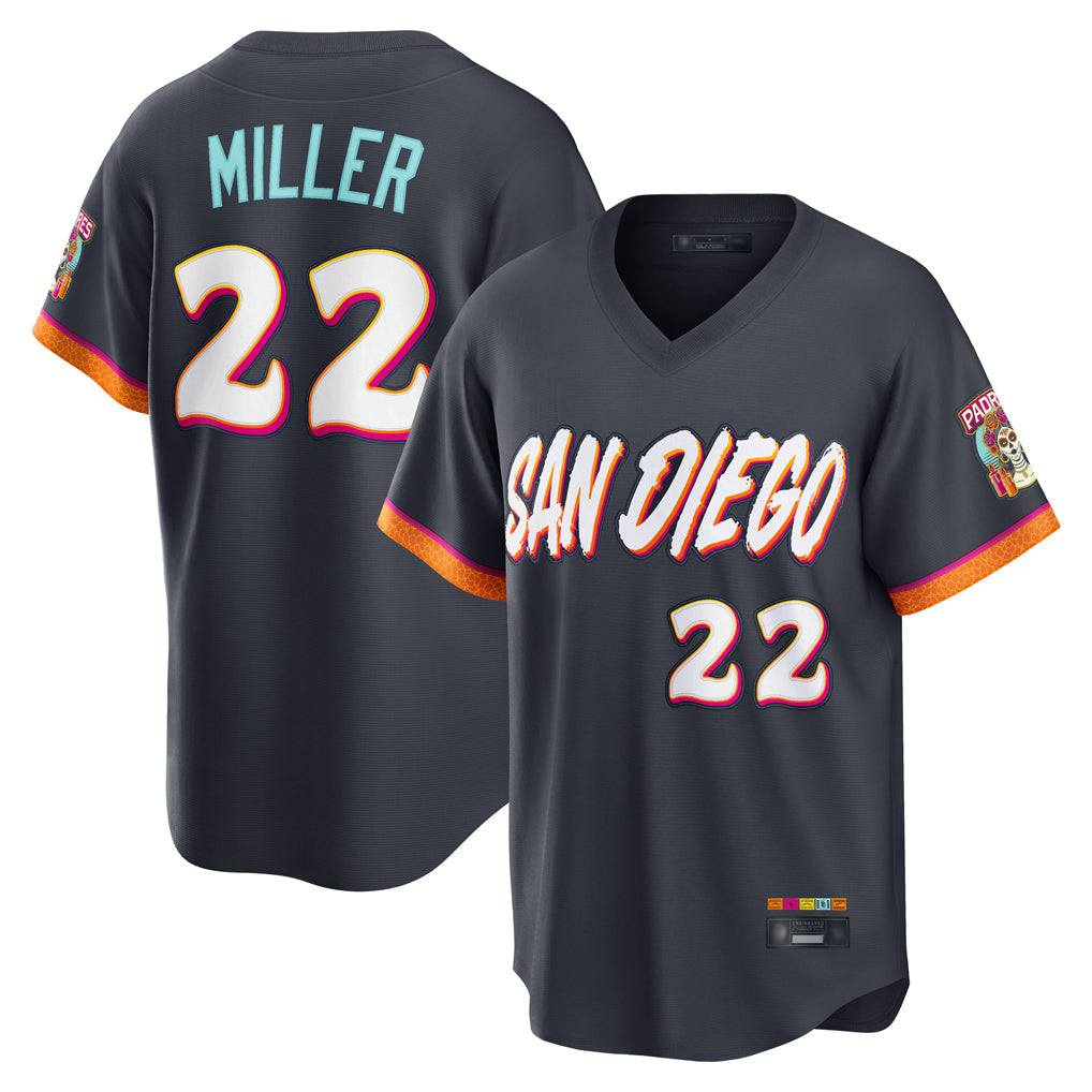 S.Diego Padres #22 Mason Miller Player Obsidian 2026 City Connect Home Limited T-shirt Gdoa Stitched Jerseys