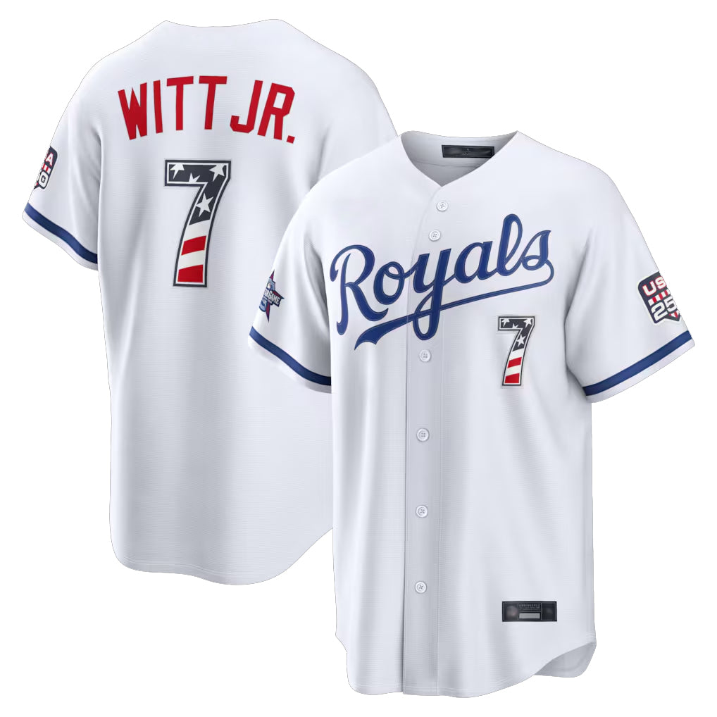 LA.Dodgers #7 Bobby Witt Jr. Player White 2026 All-Star Edition Stars & Stripes Home Game Gdoa250Ys Stitched Jerseys