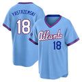 A.Braves #18 Mike Yastrzemski player Blue Limited Powder 2026 City Connect Stadium Stitched Jerseys
