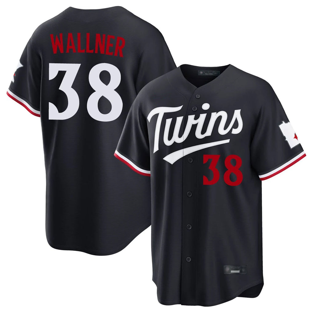 M.Twins #38 Matt Wallner Player Navy Home Game Gdoa Stitched Jerseys