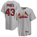 St. Louis Cardinals #43 Pedro Pages Player Gray Home Game Stitched Jerseys