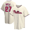 P.Phillies #27 Aaron Nola Player Cream Home Game Gdoa Stitched Jerseys