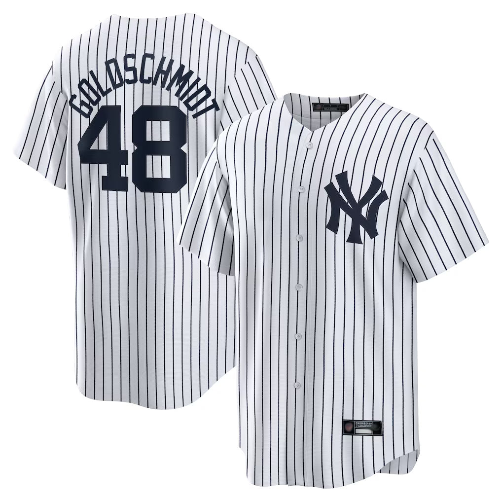 NY.Yankees #48 Paul Goldschmidt Player White Game Home Gdoa Stitched Jerseys