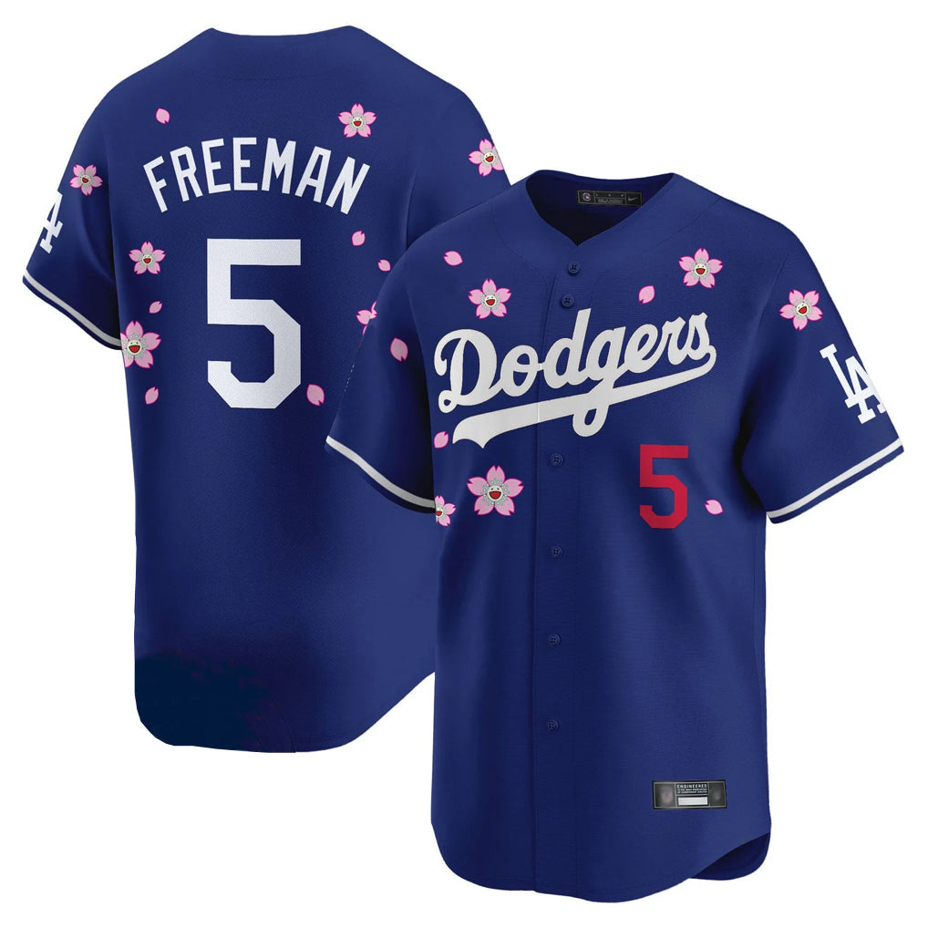 LA.Dodgers #5 Freddie Freeman Player White Tokyo Series Vapor Premier Royal Gdoa Stitched Jerseys