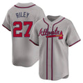 A.Braves #27 Austin Riley Player Gray Limited Away Stitched Jerseys