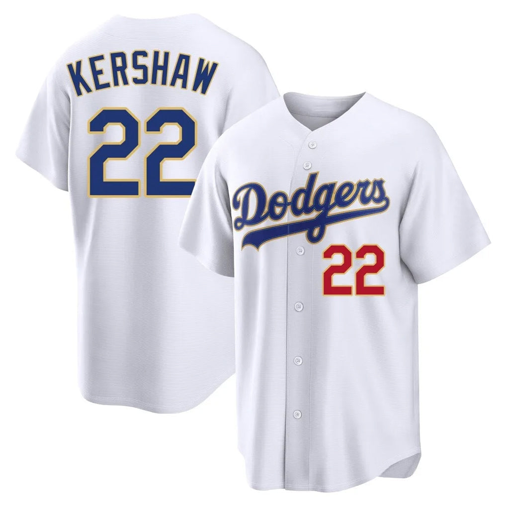 LA.Dodgers #22 Clayton Kershaw Player Gold White 2026 Collection Stadium Limited Gdoa Stitched Jerseys