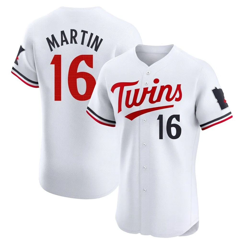 M.Twins #16 Austin Martin Player White Home Limited Elite Gdoa Stitched Jerseys