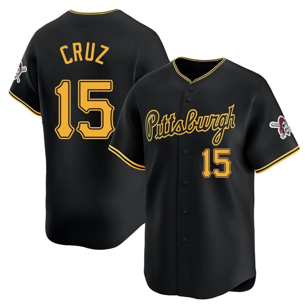 P.Pirates #15 Oneil Cruz Player Black Home Limited Stitched Jerseys