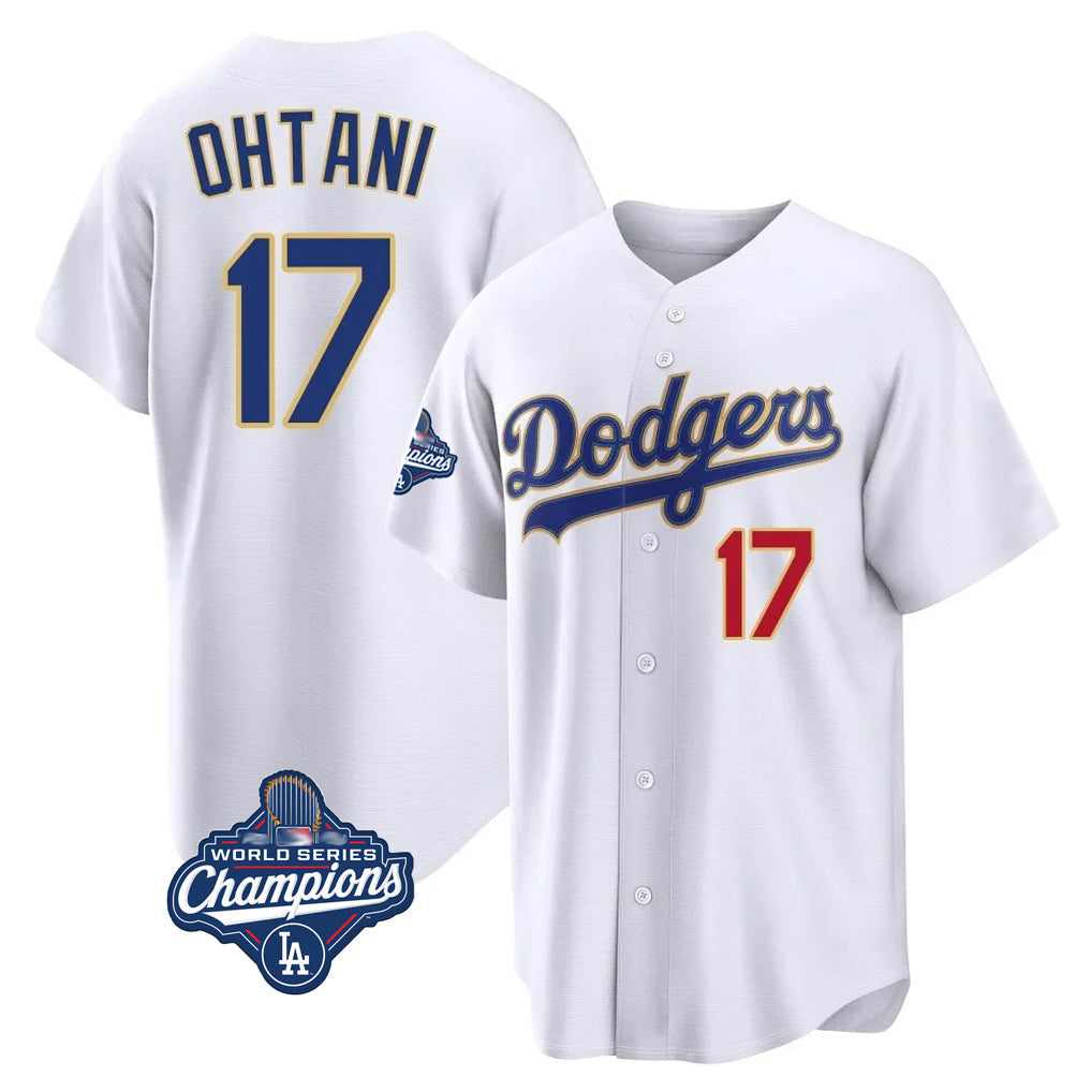 LA.Dodgers #17 Shohei Ohtani Player Gold White World Series Meet 2026 Collection Stadium Limited Gdoa Stitched Jerseys