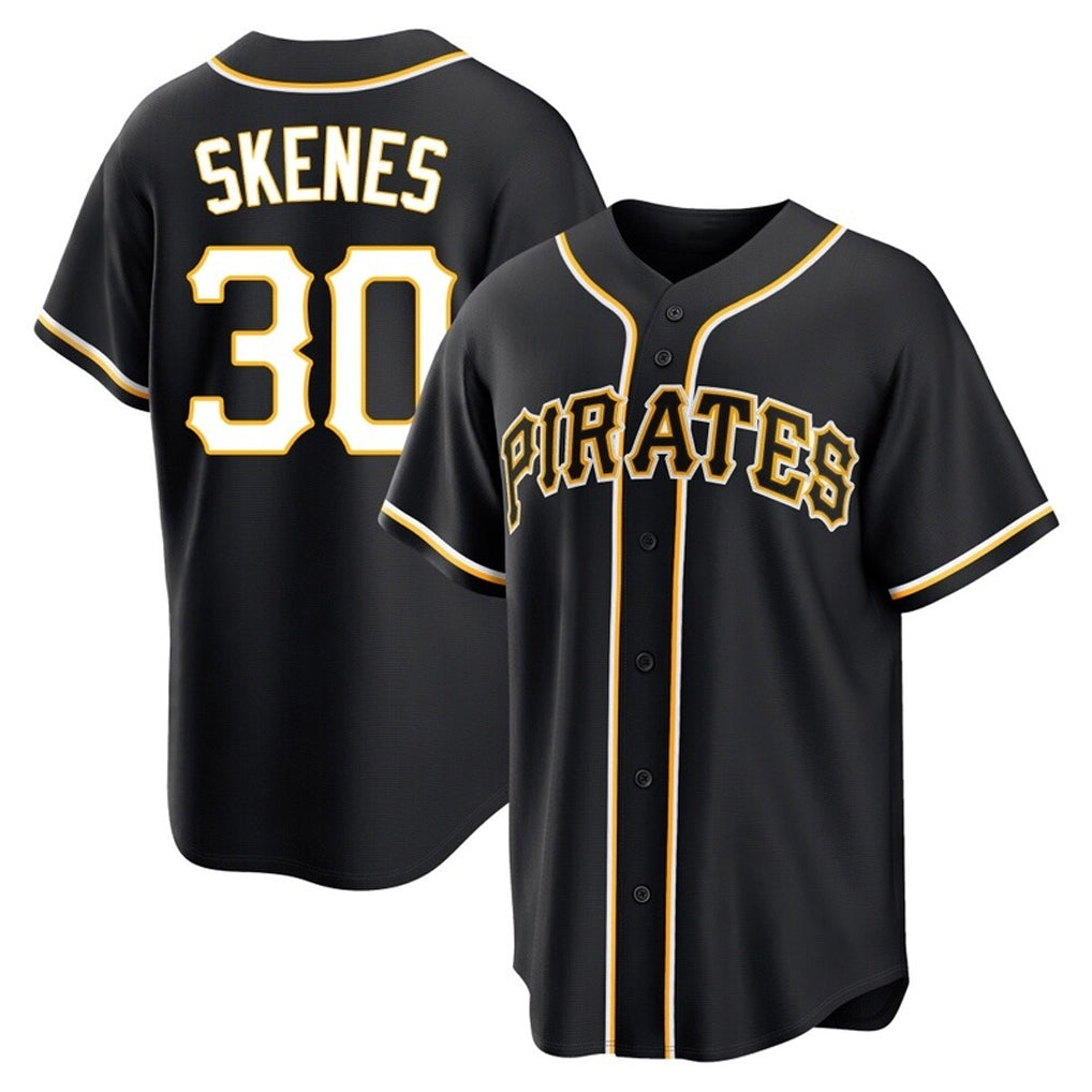 P.Pirates #30 Paul Skenes Player Black Fashion Out Home Game Stitched Jerseys