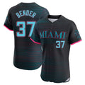 M.Marlins #37 Anthony Bender Player Black City Connect Home Limited Elite Gdoa Stitched Jerseys