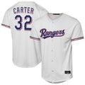T.Rangers #32 Evan Carter Player White Home Replica Stitched Jerseys