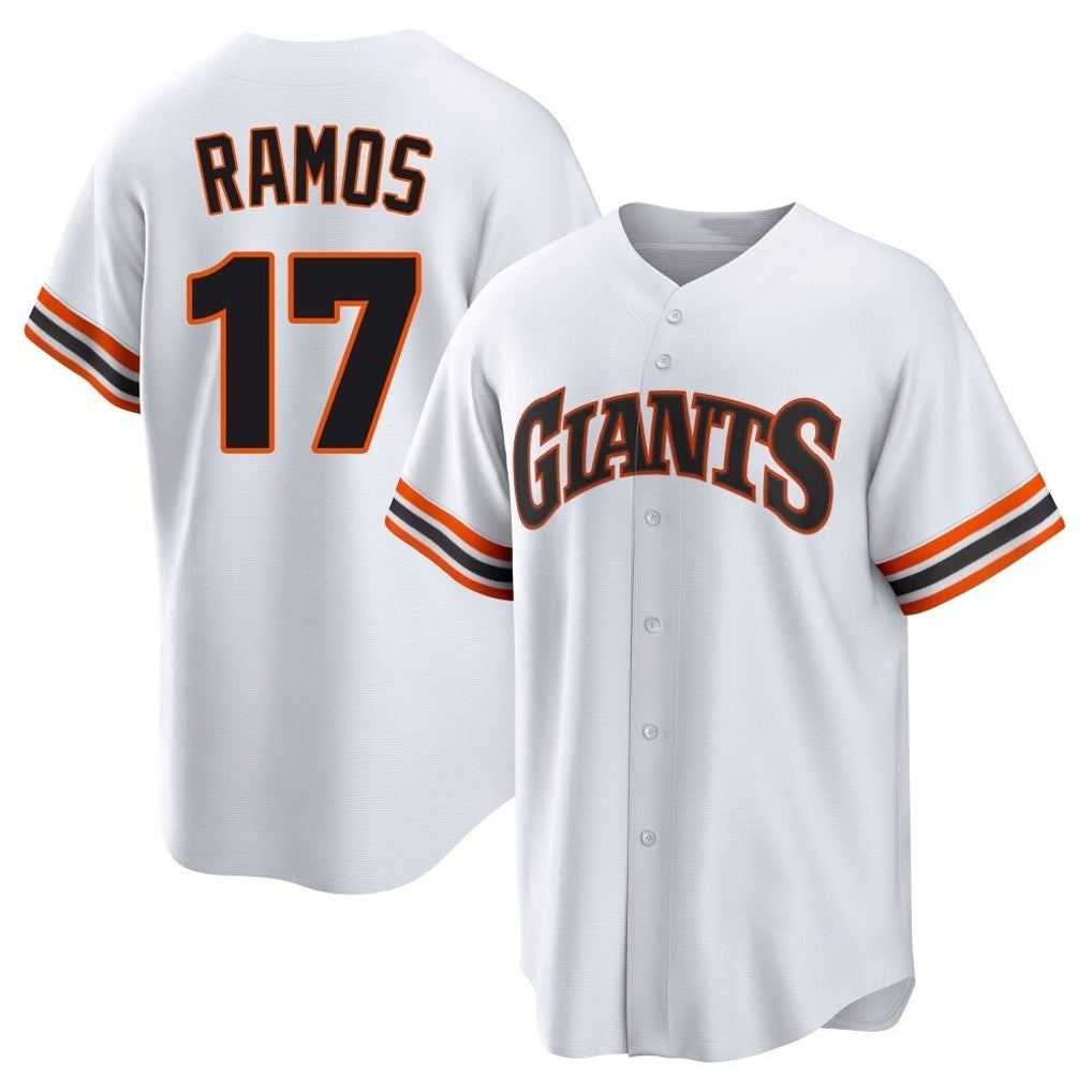 SF.Giants #17 Heliot Ramos Player White Home Game Stitched Jerseys