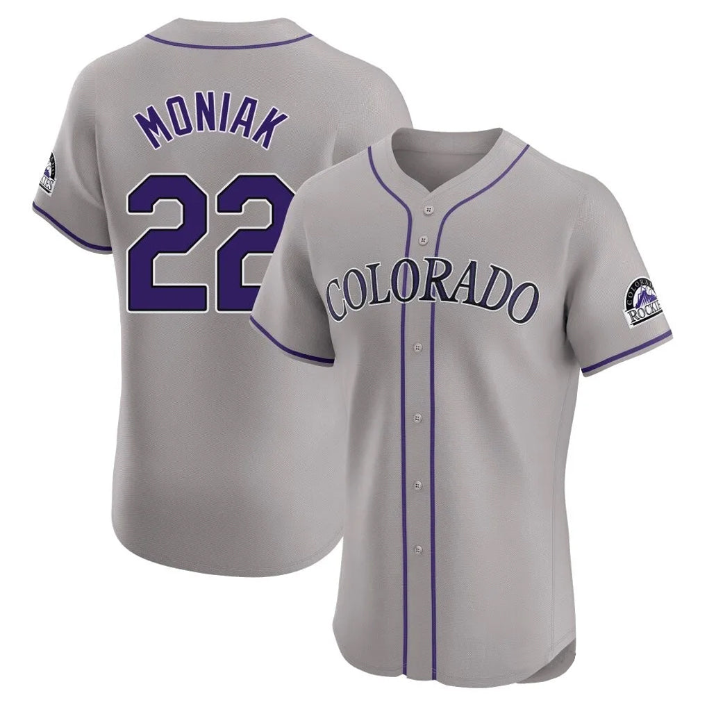 C.Rockies #22 Mickey Moniak Player Gray Limited Elite Home Gdoa Stitched Jerseys