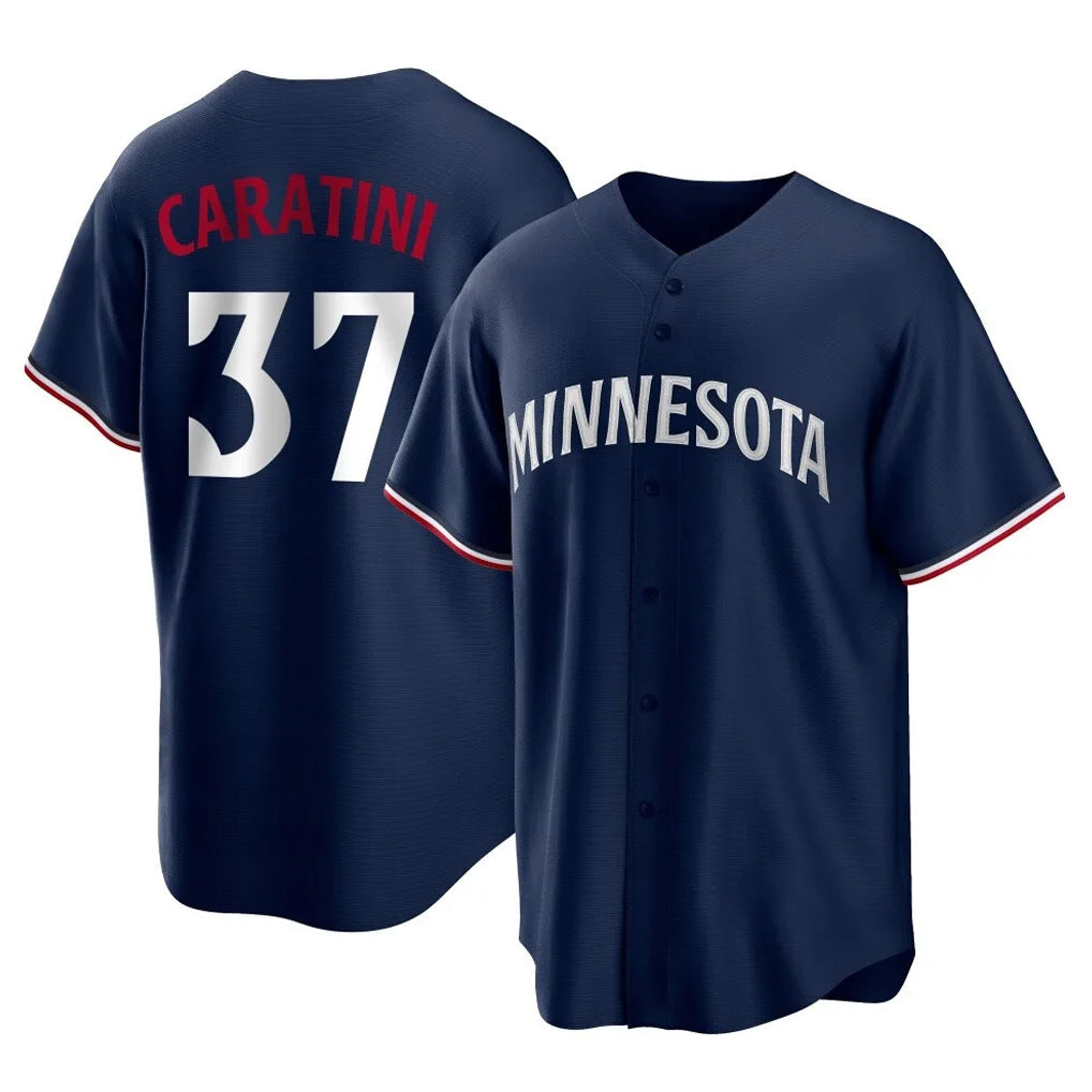 M.Twins #37 Victor Caratini Player Navy Replica Alternate Home Gdoa Stitched Jerseys