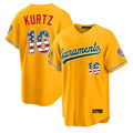 Athletics #16 Nick Kurtz Player Gold USA 250 Fourth of July Home Game Gdoa250Ys Stitched Jerseys