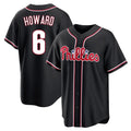 P.Phillies #6 Ryan Howard Player Black Fashion Out Home Game Stitched Jerseys