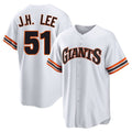 SF.Giants #51 Jung Hoo Lee Player White Throwback Cooperstown Collection Home Game Stitched Jerseys