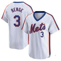 NY.Mets #3 Carson Benge Player White Cooperstown Collection T-shirt Game Stitched Jerseys
