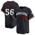 M.Twins #56 Josh Bell Player Navy Home Limited Gdoa Stitched Jerseys