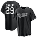 M.Twins #29 Rod Carew Player Black Home Game Gdoa Stitched Jerseys