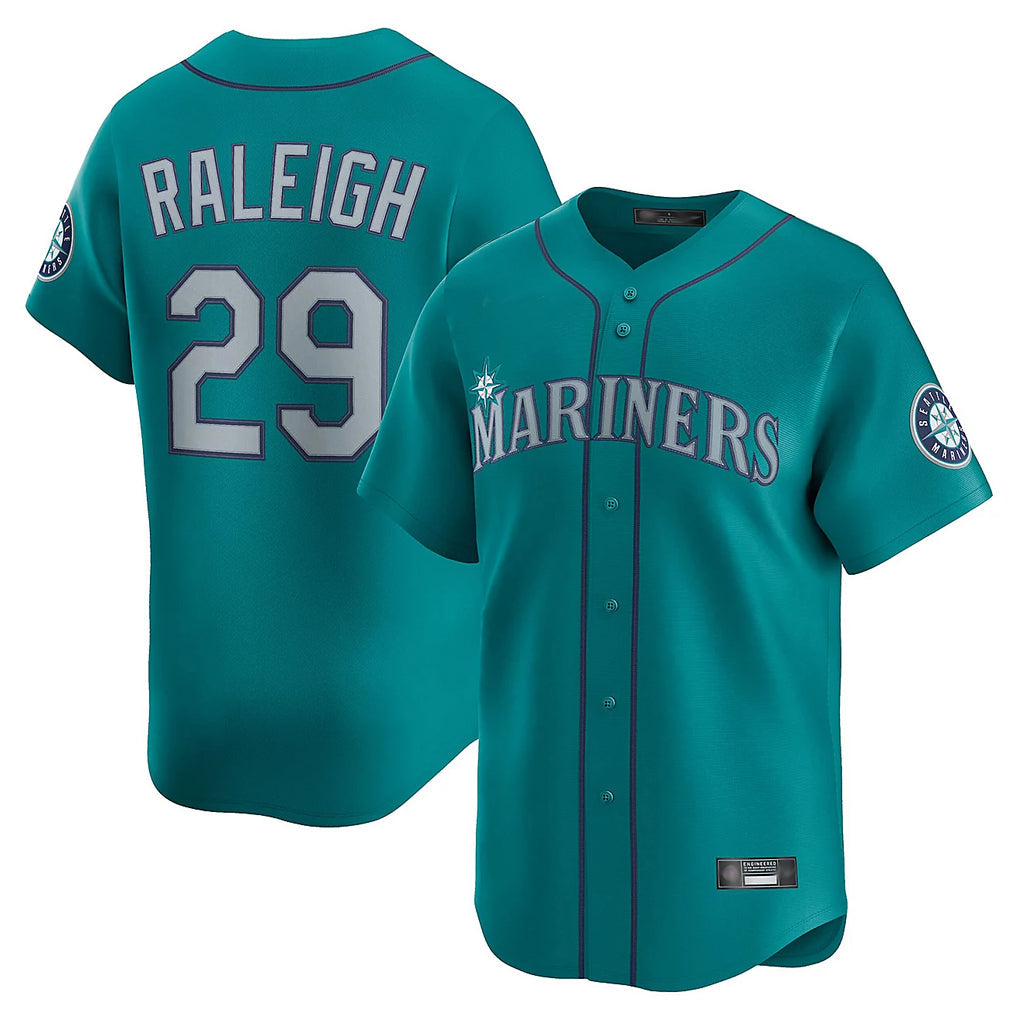S.Mariners #29 Cal Raleigh Player Teal Home Limited Stitched Jerseys