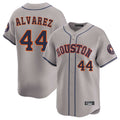 H.Astros #44 Yordan Alvarez Player Gray Home Limited Gdoa Stitched Jerseys