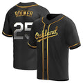Athletics #25 Brent Rooker Player Black Golden Replica Alternate Stitched Jersey