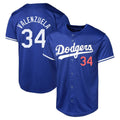 LA.Dodgers #34 Fernando Valenzuela Player Royal Limited World Series Gdoa Stitched Jerseys