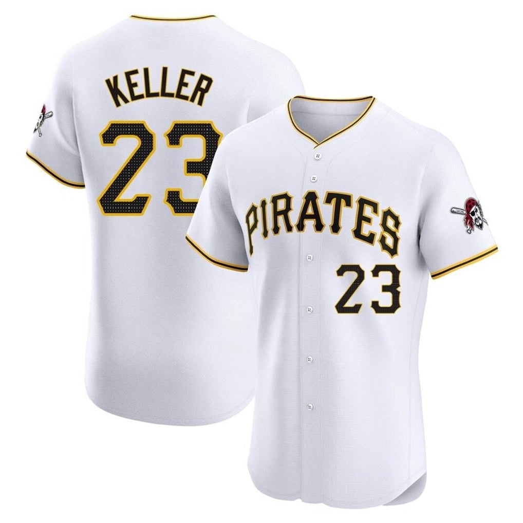 P.Pirates #23 Mitch Keller Player White Home Limited Elite Stitched Jerseys