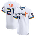 H.Astros #21 Yainer Diaz Player White City Connect Limited Elite Home Gdoa Stitched Jerseys