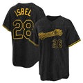 KC.Royals #28 Kyle Isbel Player Black Snake Skin City Game Gdoa Stitched Jerseys