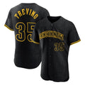 C.Reds #35 Jose Trevino Player Black Snake Skin City Limited Elite Home Gdoa Stitched Jerseys