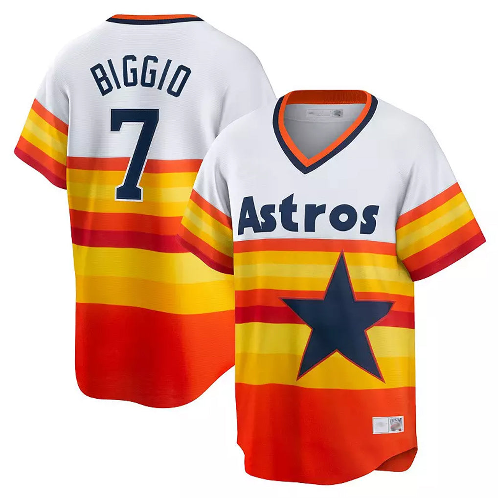 H.Astros #7 Craig Biggio Player Rainbow Cooperstown Collection T-shirt Gdoa Stitched Jerseys
