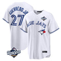 T.Blue Jays #27 Vladimir Guerrero Jr. Player White 2025 World Series Game Stitched Jersey