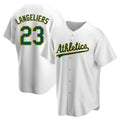 Athletics #23 Shea Langeliers Player White Replica Home Stitched Jerseys