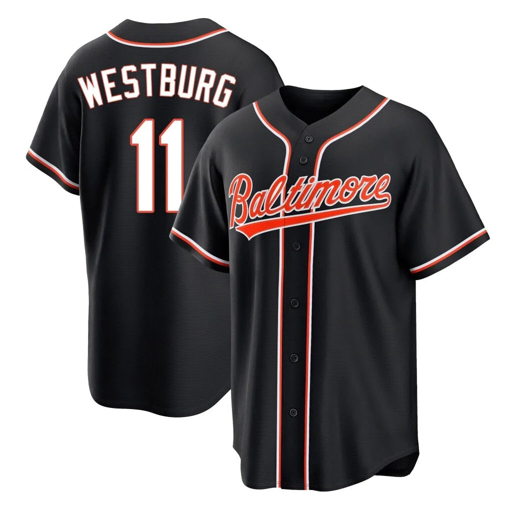 B.Orioles #11 Jordan Westburg Player Black Out Home Game Gdoa Stitched Jerseys