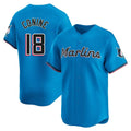 M.Marlins #18 Griffin Conine Player Blue Home Limited Gdoa Stitched Jerseys