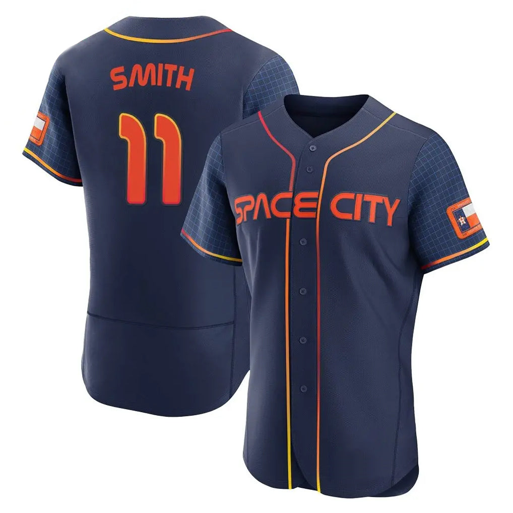 H.Astros #11 Cam Smith Player Navy City Connect Limited Elite Home Gdoa Stitched Jerseys