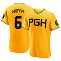 P.Pirates #6 Konnor Griffin Player Gold City Connect Home Limited Elite Gdoa Stitched Jerseys