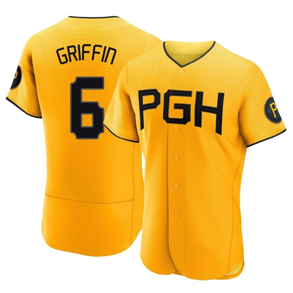 P.Pirates #6 Konnor Griffin Player Gold City Connect Home Limited Elite Gdoa Stitched Jerseys